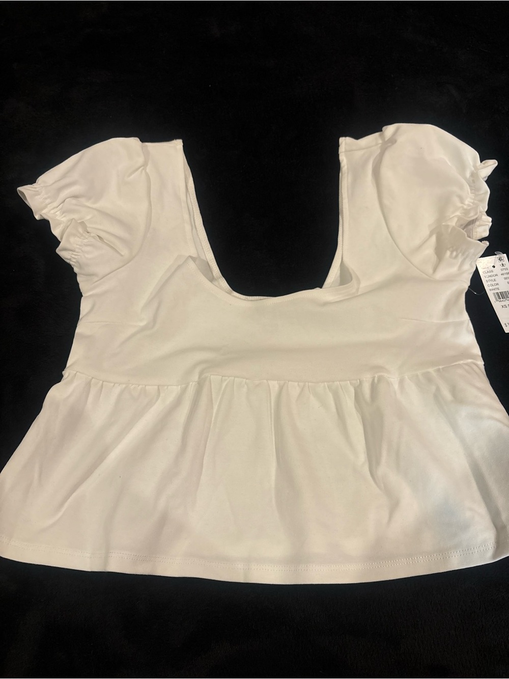 Women’s pacsun White Puff Sleeve Square Neck Peplum Top